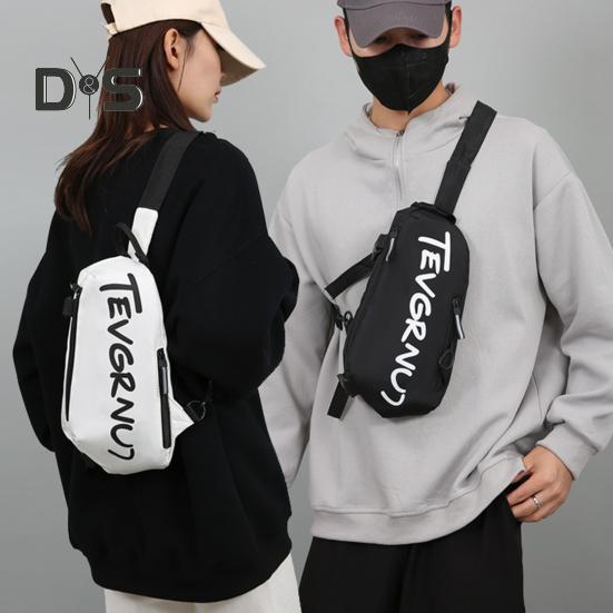 Crossbody Bag with Adjustable Belt Unisex Chest Bag Zipper Closure Large Capacity Fashionable Shoulder Bag Sports Bag