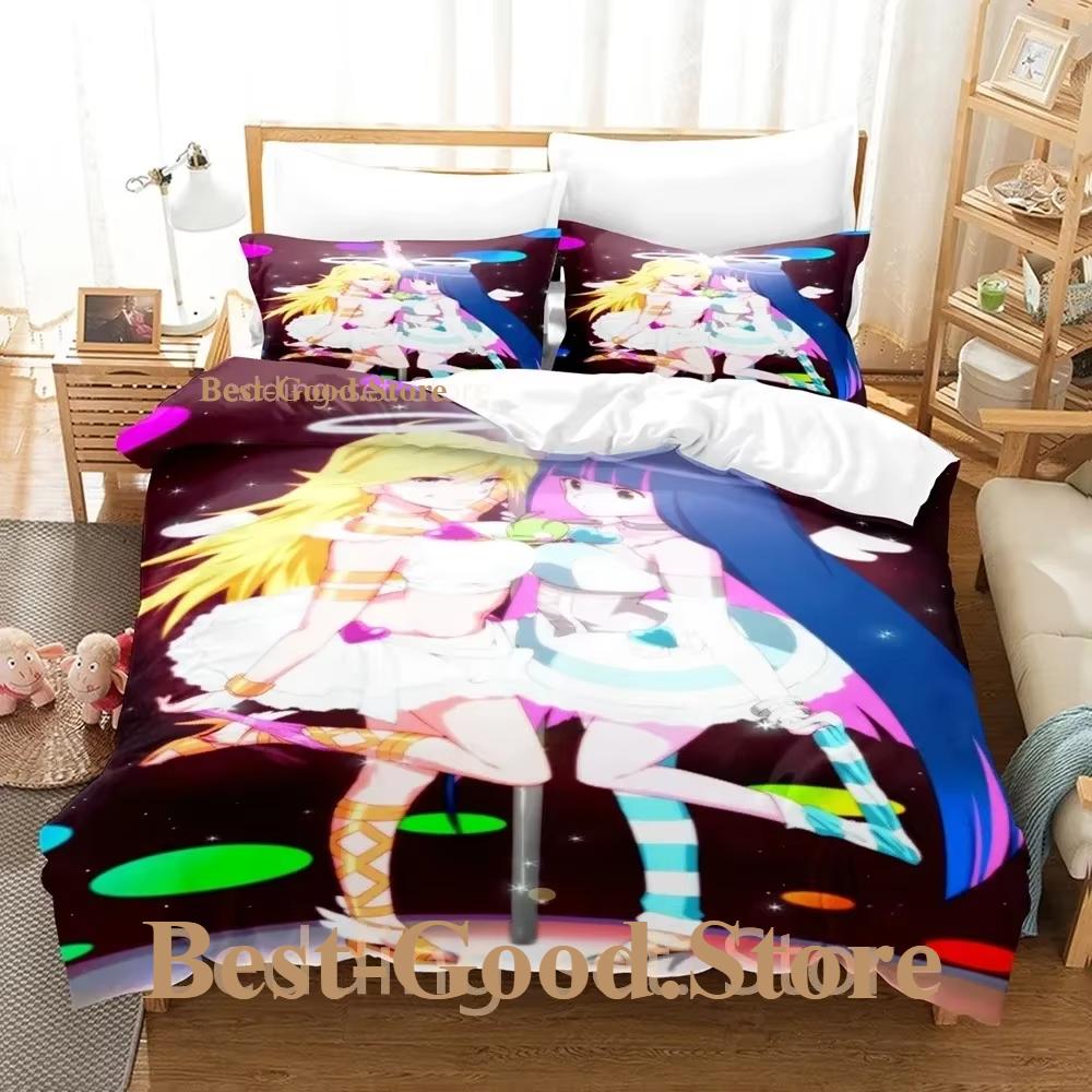 Panty And Stocking Bedding Set Single Twin Full Queen King Size Bed Set Adult Kid Bedroom Duvetcover Sets 3D Anime Bed Sheet Set