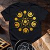 Golden Crop Circle Mens Kids T Shirt | Sacred Geometry, Esoteric Art