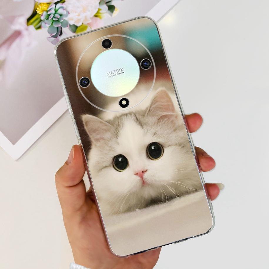 For Honor X9b 5G Case 2023 Fashion Flower Clear Silicone Soft Back Cover For Honor X9a RMO-NX1 Funda HonorX9 X 9 X 9B X 9A Coque