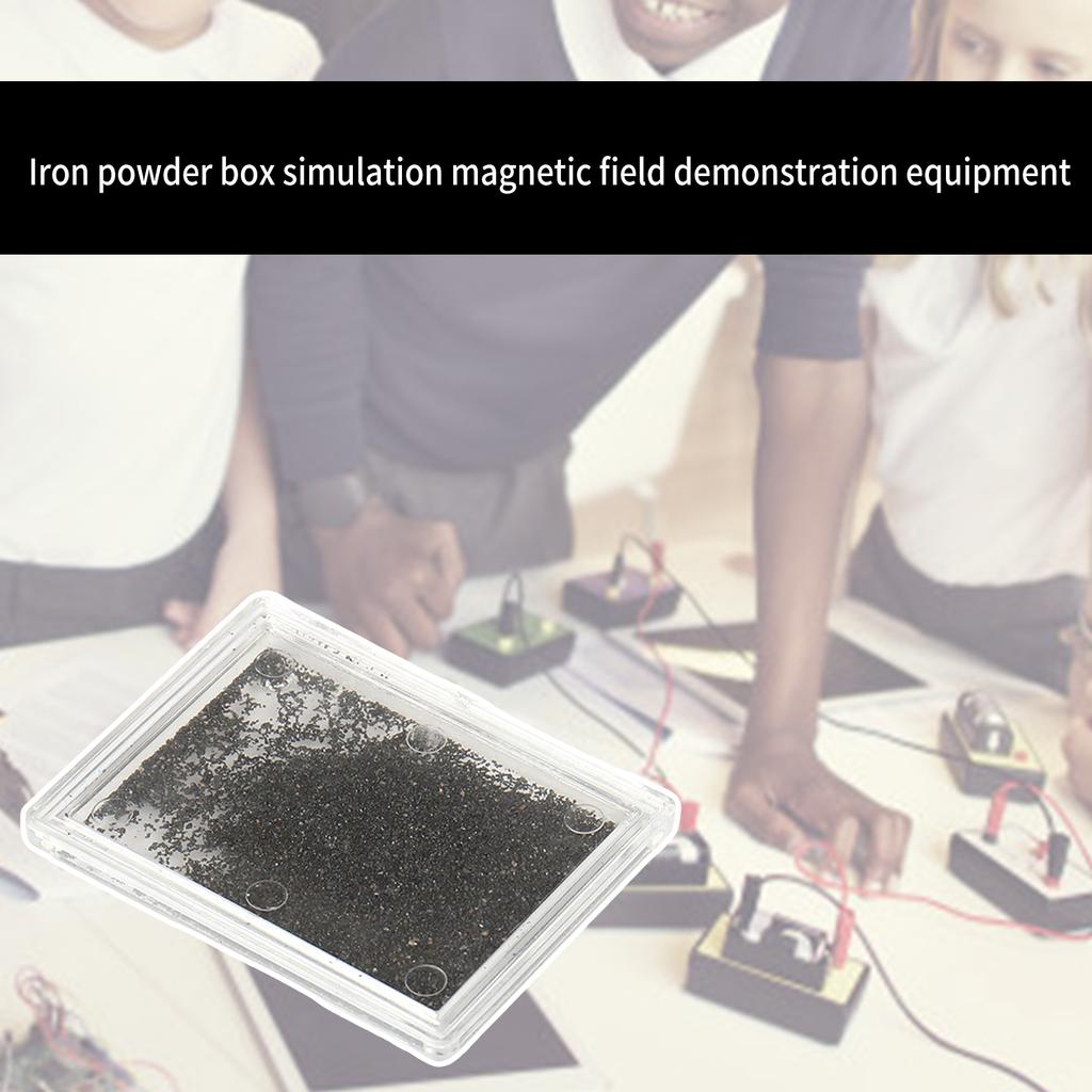 Iron Powder Filings Magnetic Powder Shavings Packed in Clear Box Interactive Magnetism Experiment Classroom Teaching Aid