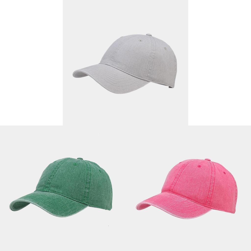 Waterwash Baseball Cap For Men And Women Sun Protection Adjustable Cotton Outdoor Sun Hat