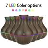 USB Wood Grain Vase Aroma Diffuser: Touch-Controlled, 7-Color Night Light, 5V Humidifier