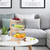 3-stöckiges Obst-Serviertablett, Trockenobstschale mit Böden, Süßigkeiten-/Kuchentablett, Snackschale, Lebensmittel-Präsentationsständer aus Holz für das Wohnzimmer zu Hause