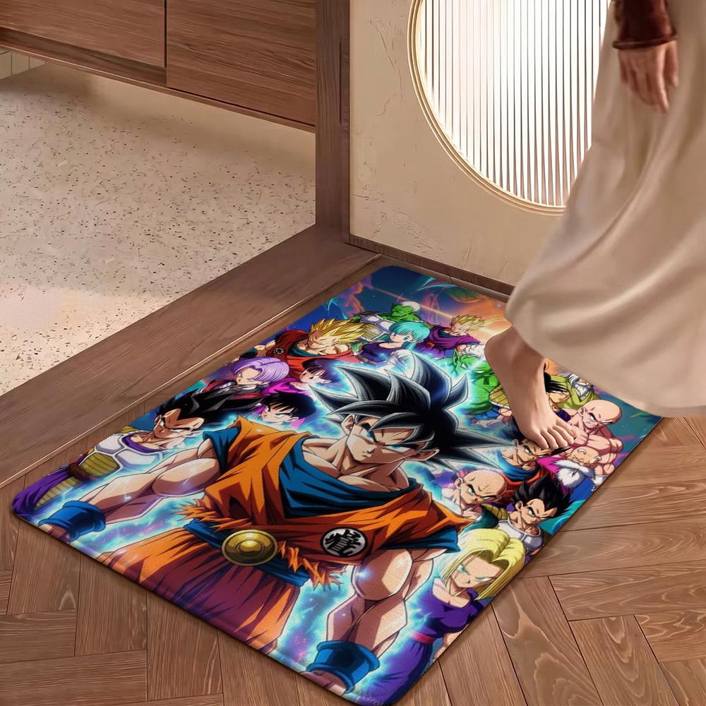 Goku'S Many Forms Printed Rug Nonslip Durable Carpet For Study Reading Area Home Party Decor Birthday Gift