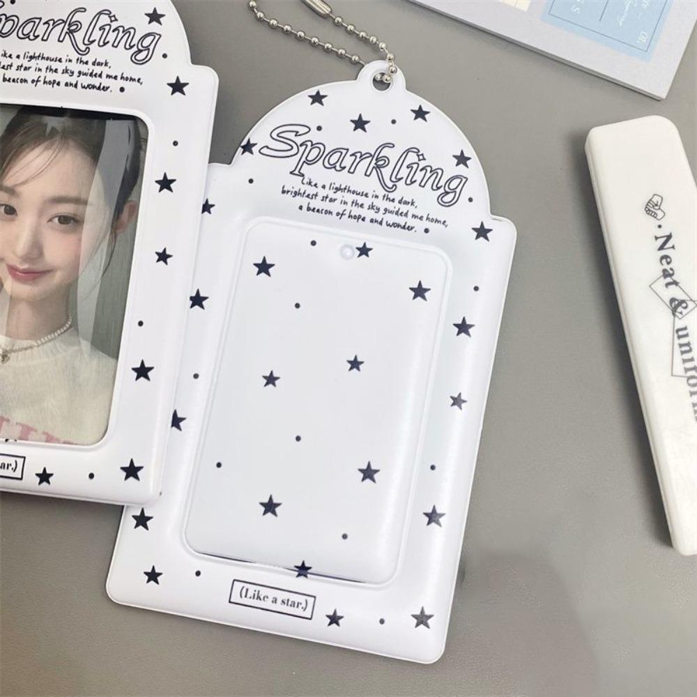 

Sparkling Kpop Photocard Holder Multifunction Thickened Card Photo Holder Original PVC Idol Photos Protective Cover Students