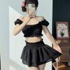 Women's Sweet French Cake Skirt Bikini Swimsuit for Hot Spring Resort