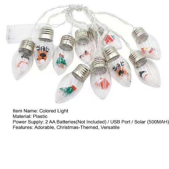 Christmas Snow String Lights LED Colored Snow Bulbs Decorations for Home