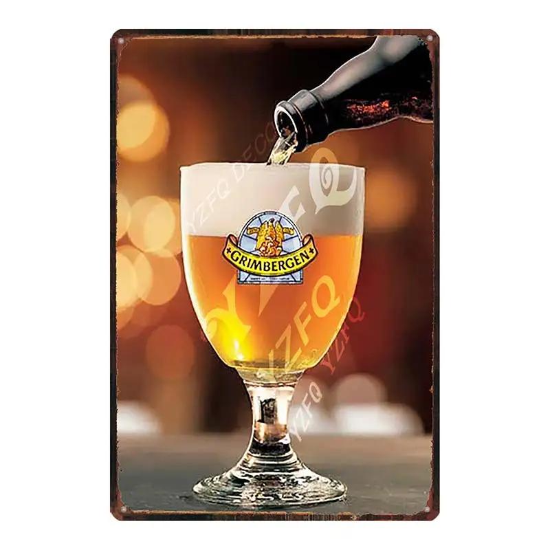 Belgian Beer Jupiler Duvel  Metal Plate Wall Pub Kitchen Restaurant Home Art Decor Vintage Iron Poster Gift 8x12inch DU-6718B
