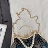 National Style Embroidered Brocade Mouth Gold Bag Women's Banquet Handbag