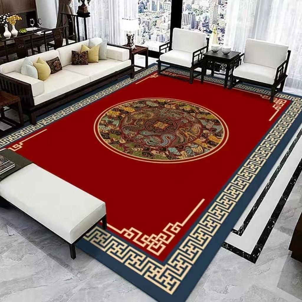 Prabangūs dideli svetainės kilimėliai kinų stiliaus kavos staliukai kilimai miegamojo dekorui Neslystantys plaunami grindų kilimėliai įėjimo kilimėlis