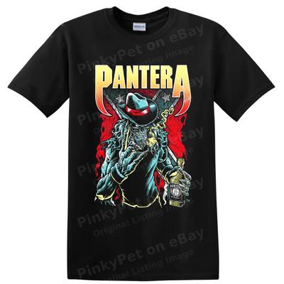 Pantera Rock Metal Cowboy Skeleton T Shirt Vintage Graphic Band Tee