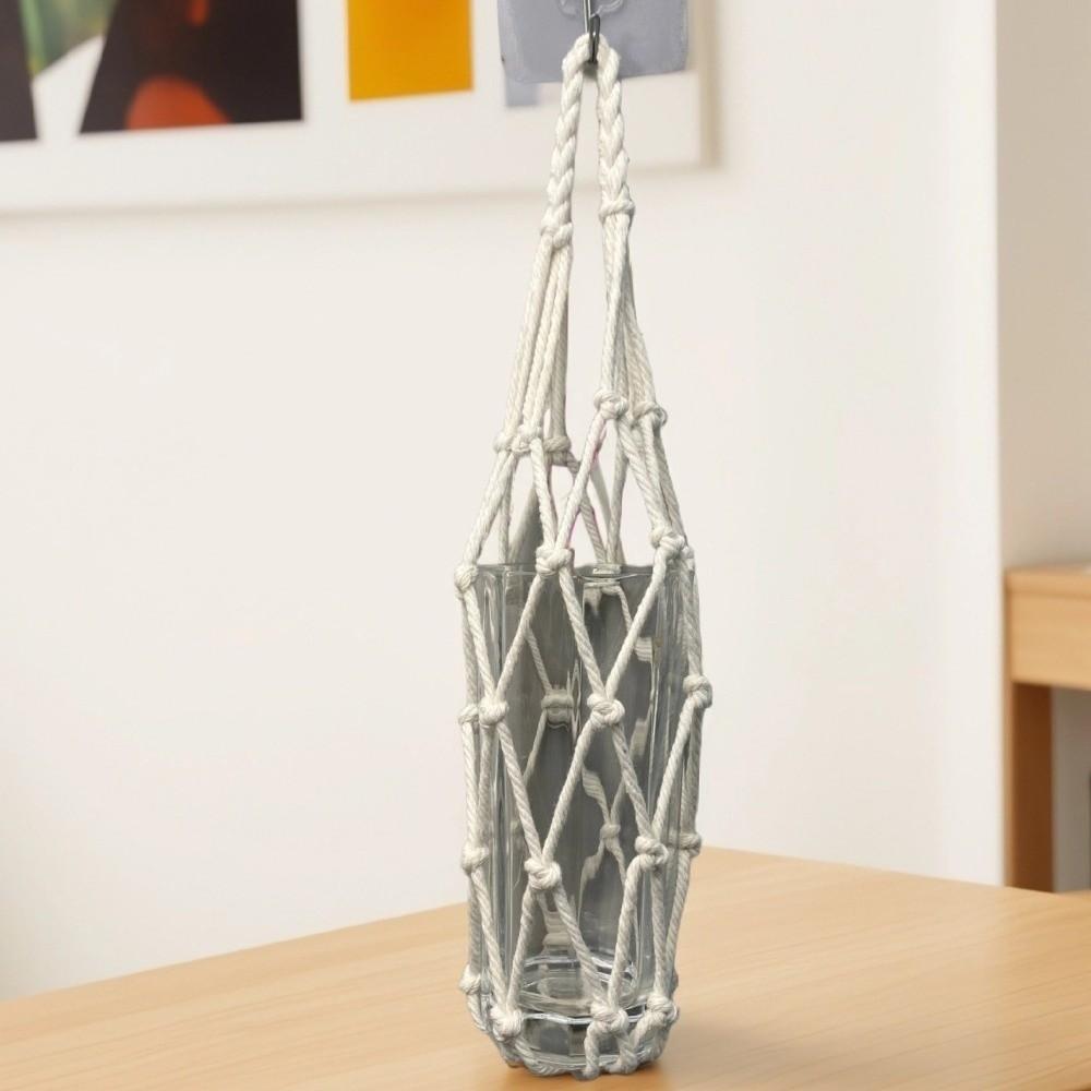 Hollow Out Bottle Mugs Storage Bag Foldable Portable Cups Holder Coffee Cup Mesh Bag Camping