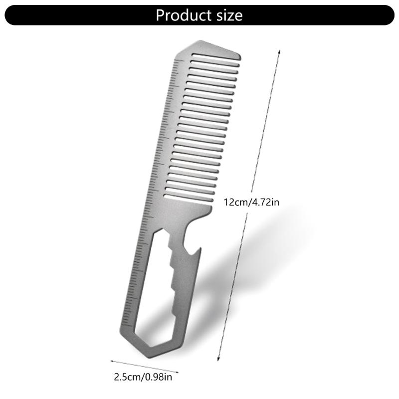 Titaniums Alloys Comb Camping Multifunctional Wrenches Ruler Bottle Openers for Camping and Outdoor Use