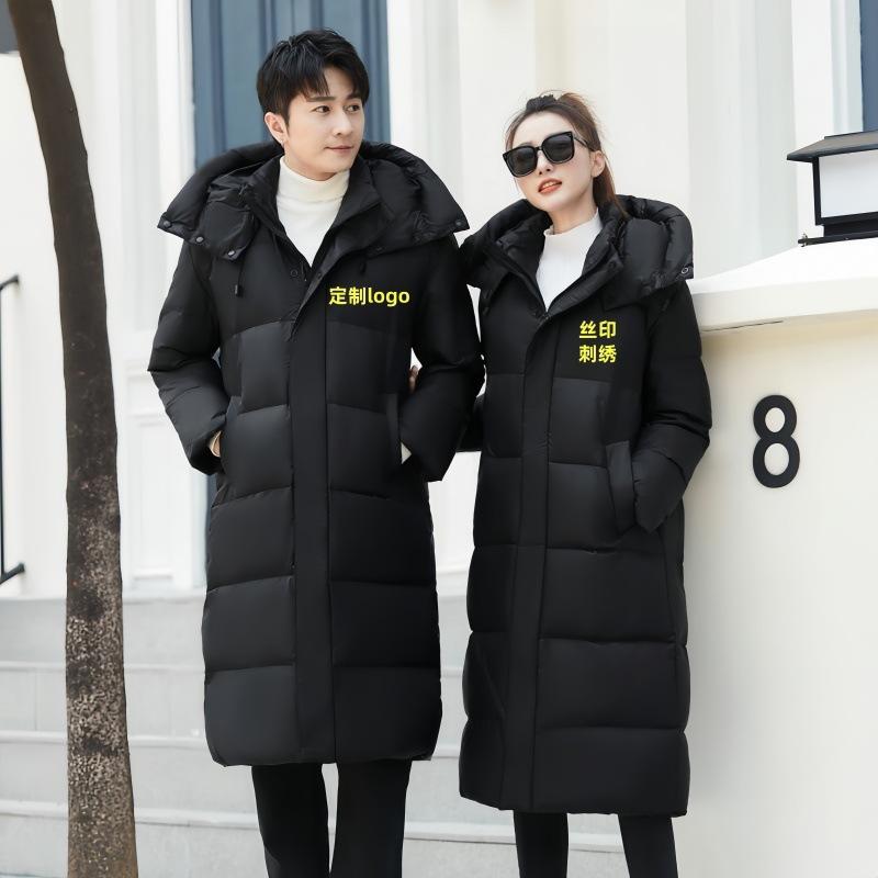 

Женский пуховик средней длины на зиму для тепла XXXL чёрный