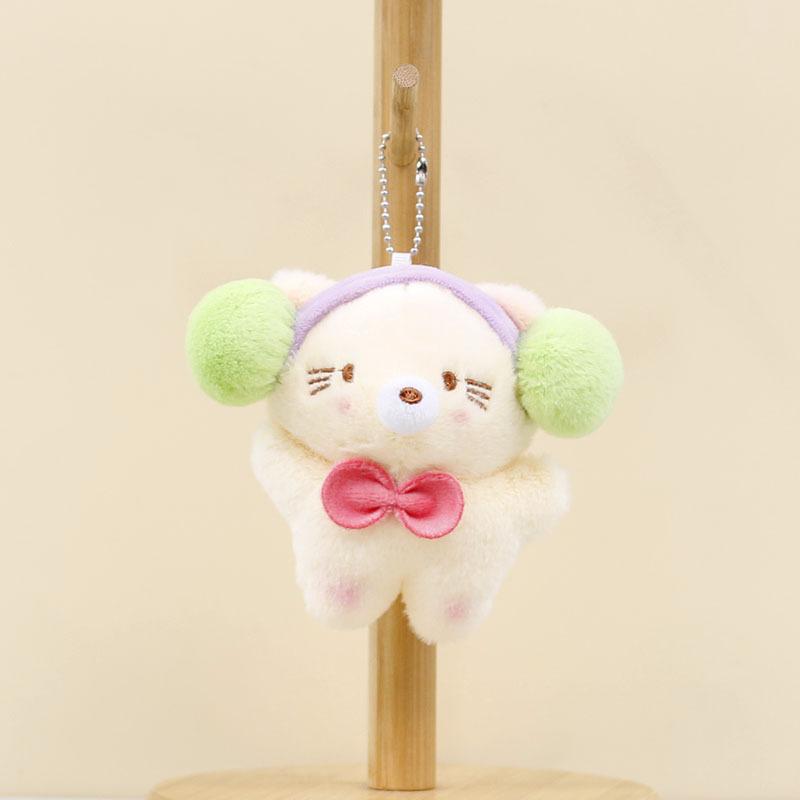 Rabbit Plush Charming Keychain Ultrasoft Short Plush Cute Bunny Pendant Bag