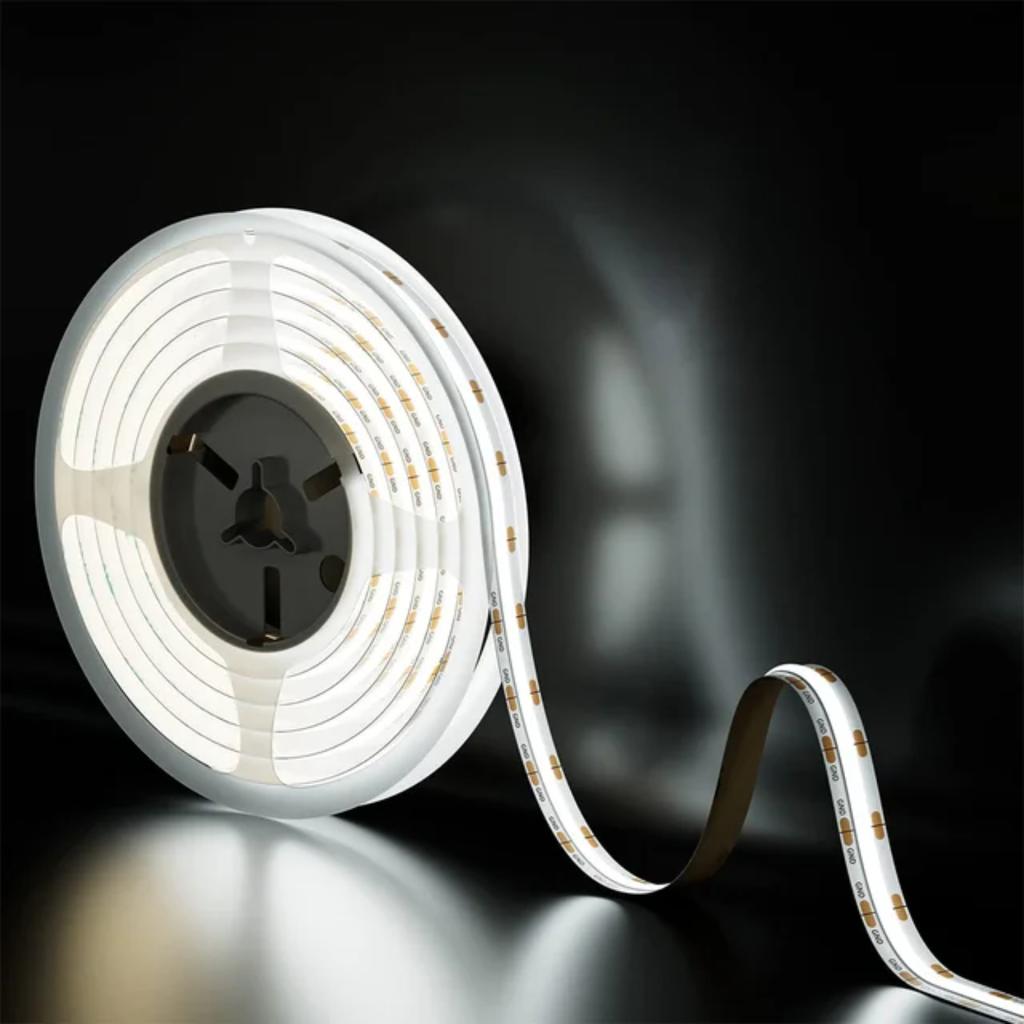 New 16.4ft Flexible Cob Strip Light - Cool White, Natural Light, and Warm for Living Room, Cabinet, Counter - Ideal for Home Dec