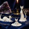 Solid Structure Desk Ornament 3D Printed Cat Ghost Buddy, Cute Halloween Kitty Figurine for Small Bookshelf Display Statues Office Shelf, Spooky