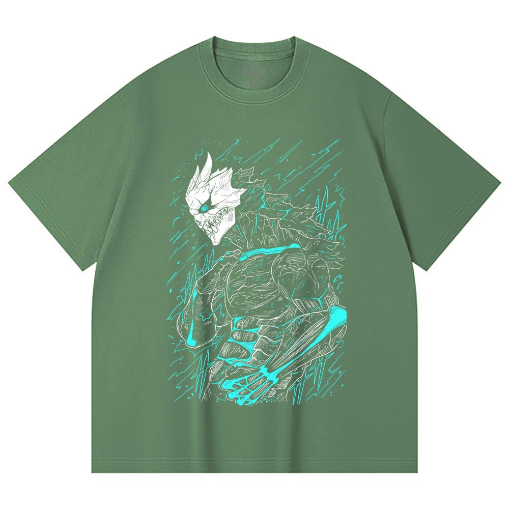230 Gsm 100% Cotton Kaiju No 8 V8 Kafka Print Unisex Heavy Cotton T Shirt