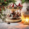 Merry Christmas 2D Acrylic Carousel Christmas Scene Festival Desktop Ornaments Home Decoration 2025 Xmas Navidad Party Supplies