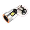 Bulb H4 BA20D Blue/Red Angel Eye LED Motorcycle Headlight Scooter Motorbike Headlamp Light Bulb DRL Motorcycle Light Accessories