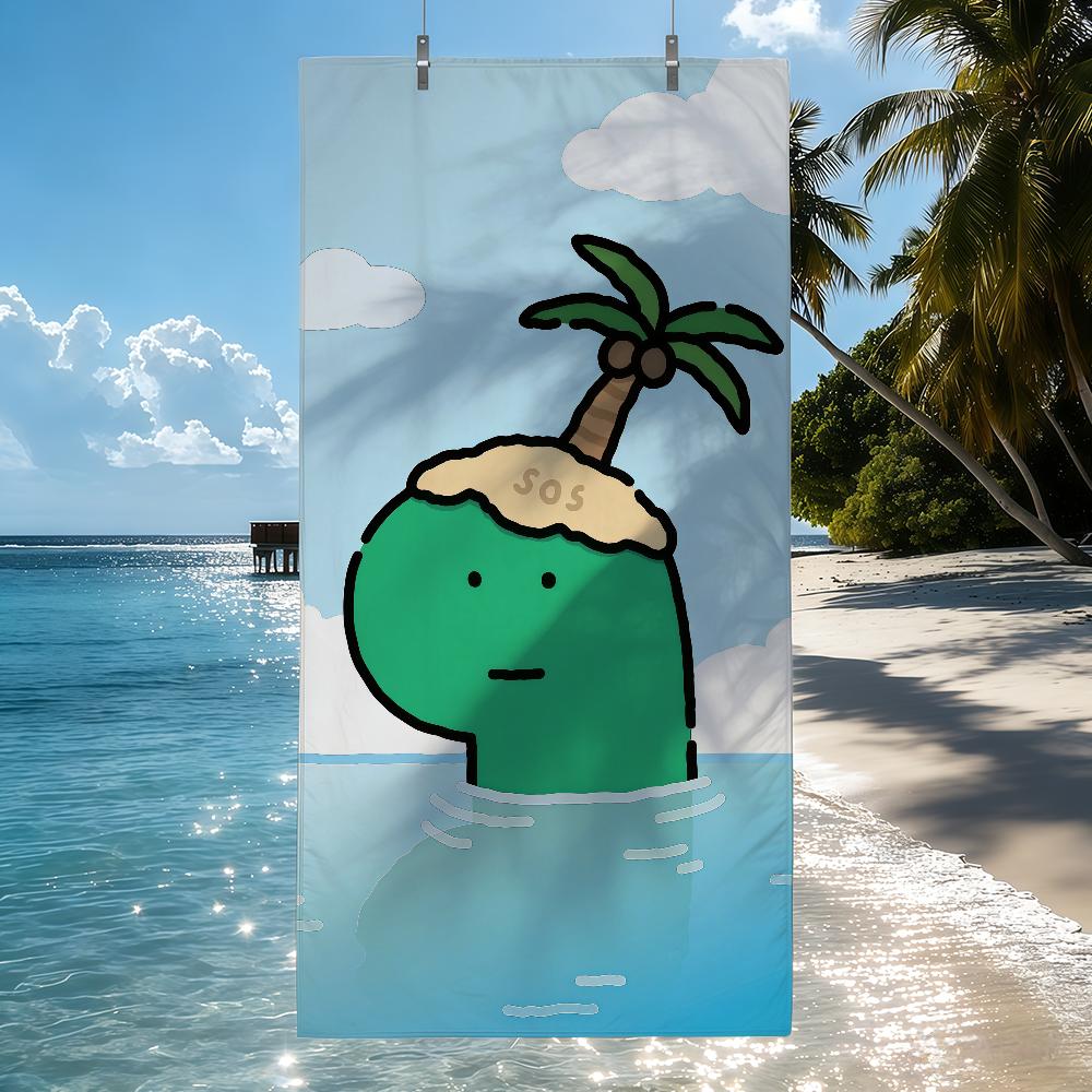 Cartoon J-Joguman Studio Cute Towel Quick Drying Beach Towels Are Suitable For Swimming Pools Camping Yoga And The Gym