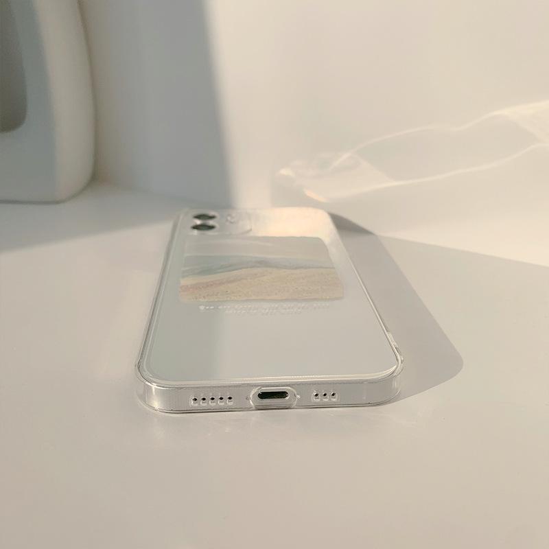 Minimally designed landscape phone case suitable for iPhone 13, iPhone 15, iPhone 16 Pro Max