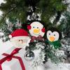 3Pcs Kawaii Christmas Hanging Pendant Cartoon Fabric Penguin Doll Pendant  Living Room