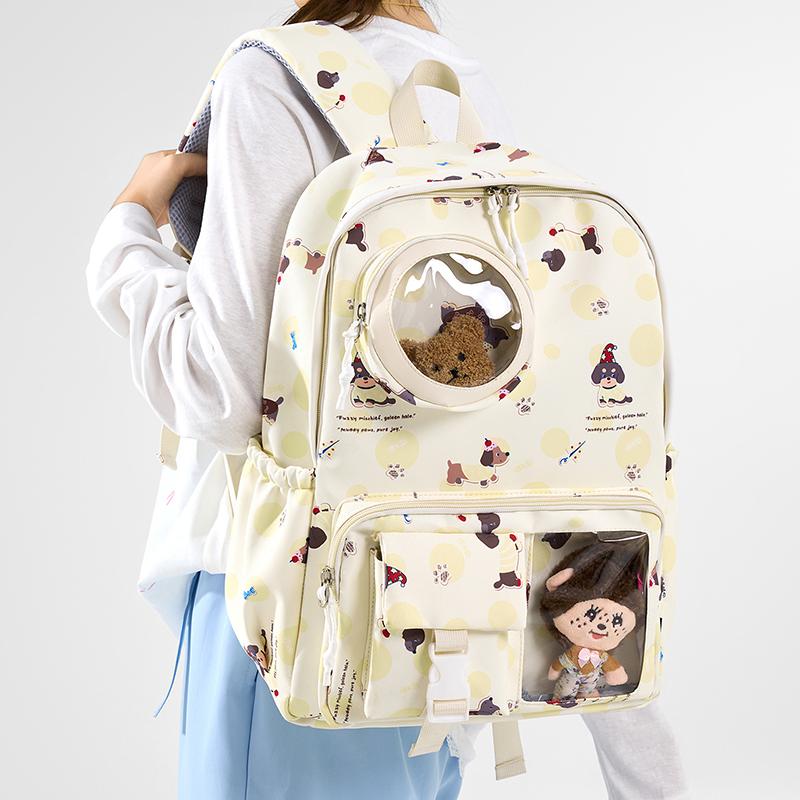 Printed Large Capacity Backpack Travel Cartoon Backpack Student Schoolbag
