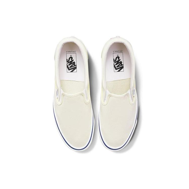 New Vans Vault Og Classic Slip On Lx Canvas Classic White Blue VN0A45JK0RD