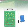 1 Set of Portable Magnetic Football Coaching Board with Marker Pen, 30 Magnetic Buttons, PVC Football Scoreboard for Training Use