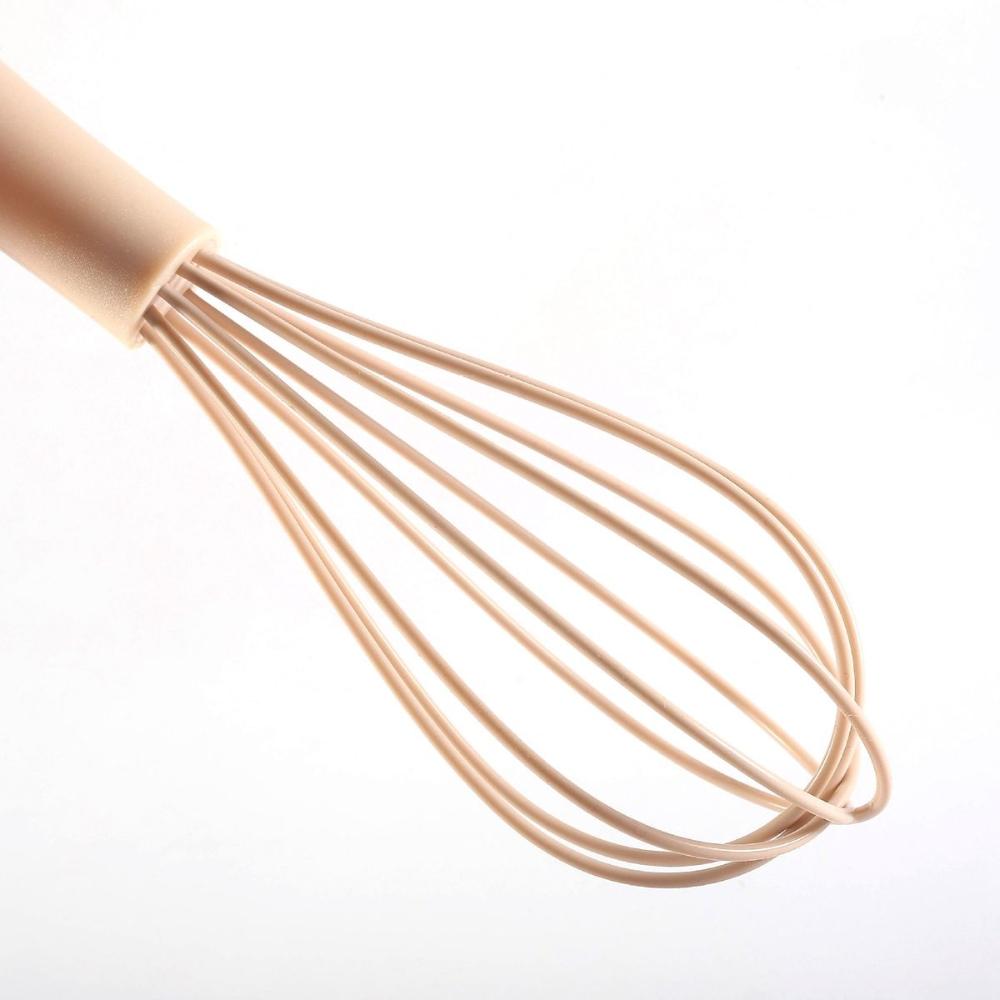 Cream Kitchen Cooking Manual Milk Frother Silicone Egg Beater Mixer Whisk Blender