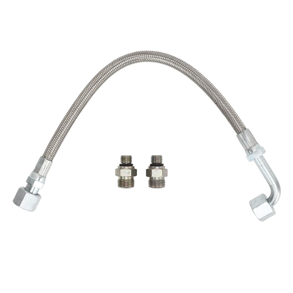 Turbo Oil Feed Line Tube 3927911 Metal Alloy Turbine Supply Pipe with Connector Replacement for Dodge Ram 5.9L 24V