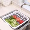 Kitchen Foldable Dish Rack Storage Water Leakage Tableware Bowl Dinnerware Drain Bowl Tray Home Drying Rack Washable Plastic
