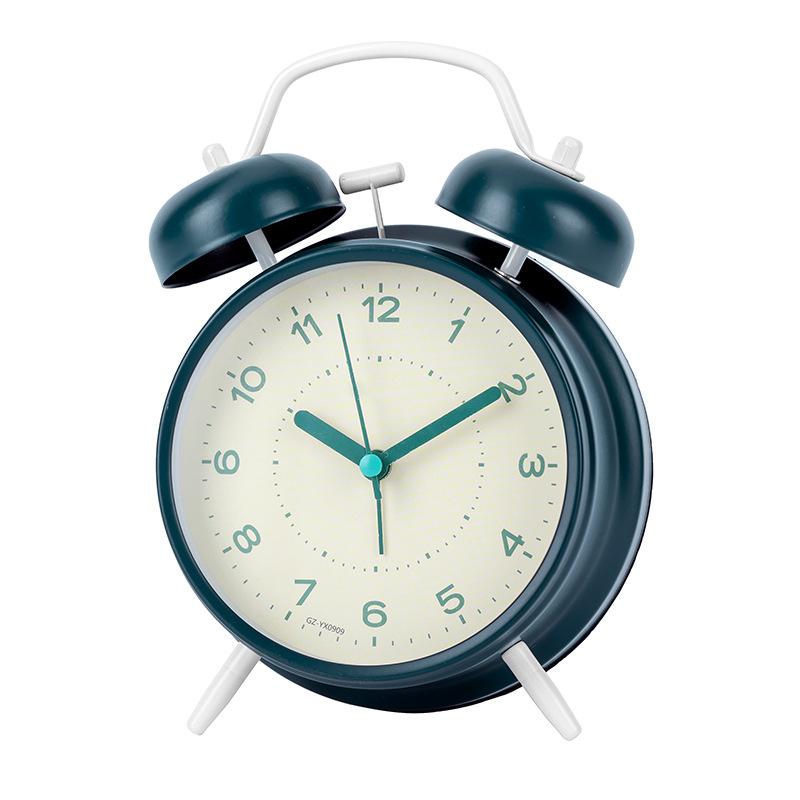 

Простой новый будильник для детской спальни, специальный прикроватный будильник с металлическим будильником для подъема, артефакт, бесшумный, светящийся 4 inch