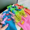 Dopamine Girl Braided Hair Sausage Lips Long Socks Ugly Doll Color Clash Design Ins Trendy Outerwear Socks for Bold Fashion