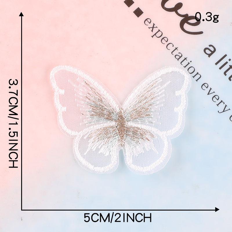 Embroidery Label Cute Cartoon Animal Butterfly Lace Embroidery Sticker Diy Hand Account Accessories Patch Cloth Sticker