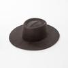 European and American Fashion Casual Crease Ring Top Big Brim Wool Top Hat British Warm Catwalk Felt Hat