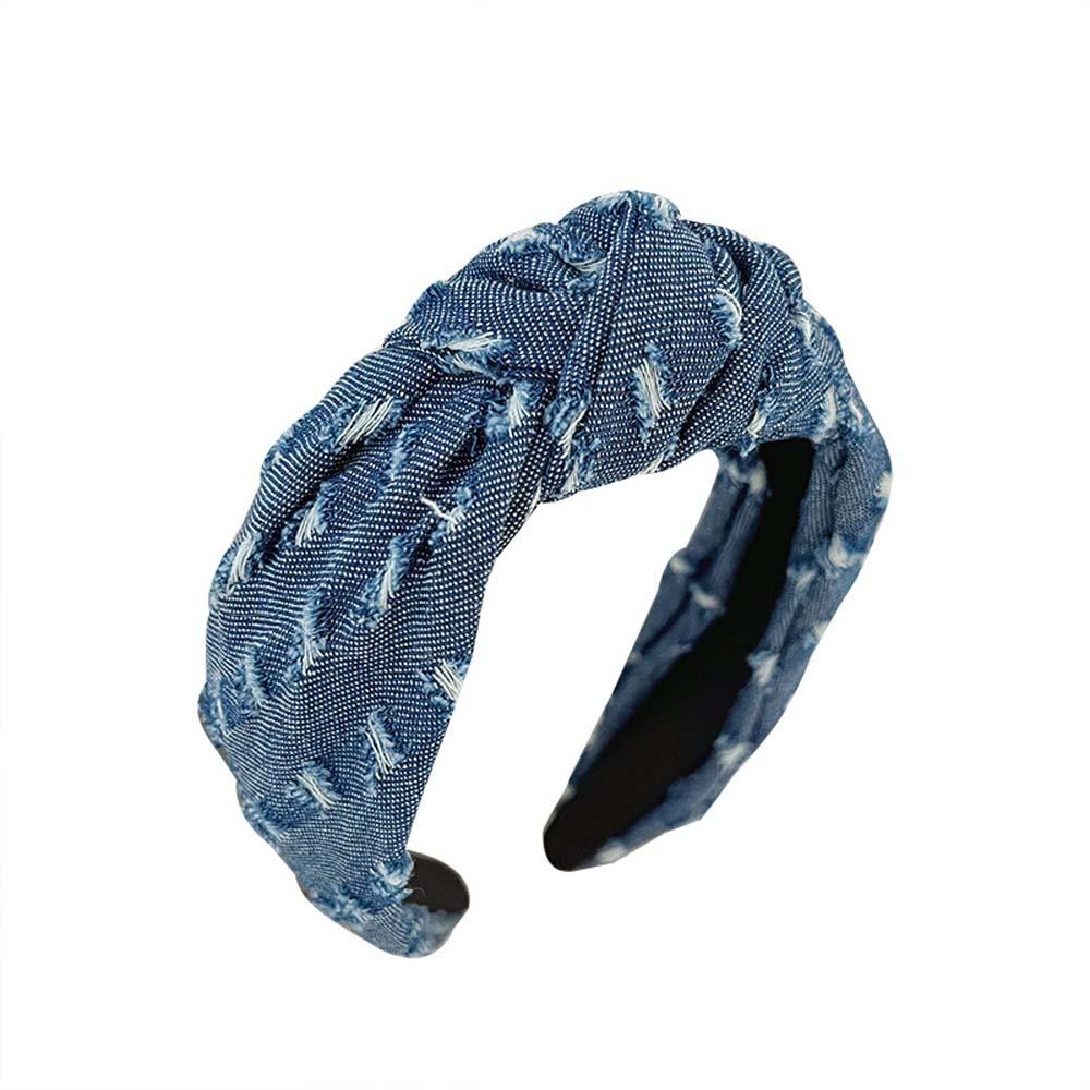 Headdress Cowboy Headband Korean Style Cowboy Hair Bands Denim Knotted Headband  Streetwear