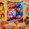 Polyester Wandteppich mit Max Verstappen Design, Dekorative Hängedekoration für Schlafzimmer Wohnzimmer Studentenwohnheim