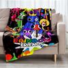 Rainbow Friends Theme Printed Blanket - Perfect for Couch, Bed, Travel & Outdoor Use | Machine Washable, Cozy & Durable.