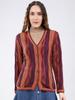 Womens Regular Fit Self Designed Cardigan