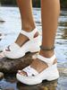 Women's Platform Sandals - 2026 Summer Velcro Wedge, Thick Sole, Plus Size, Beach-Ready