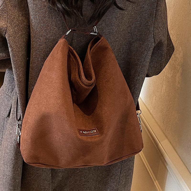 

Корейская версия ретро джинсовой наплечной сумки-мессенджера женская высококлассная вместительная простая сумка-тоут универсальная студенческая сумка для занятий темно-коричневого