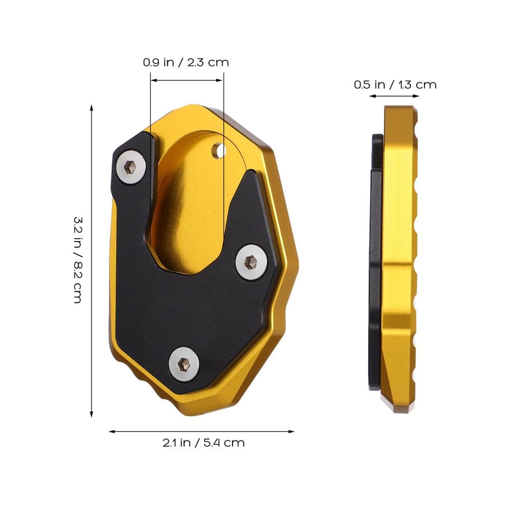 POPETPOP Side Stand Pad Side Stand Holder For Z900RS Z1000 Z1000R Universal Anti-Slip Aluminum