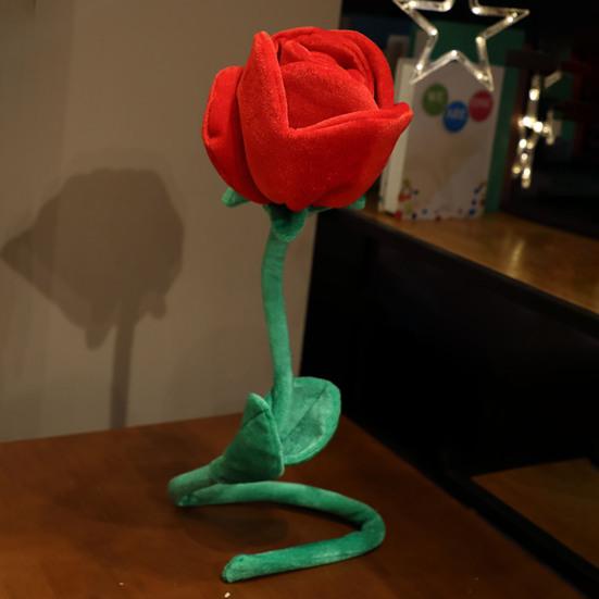 85cm/100cm Imitation Rose Realistic Soft Plush Flower Healing Decompressing Safe Never Withering Bouquet Home Decor