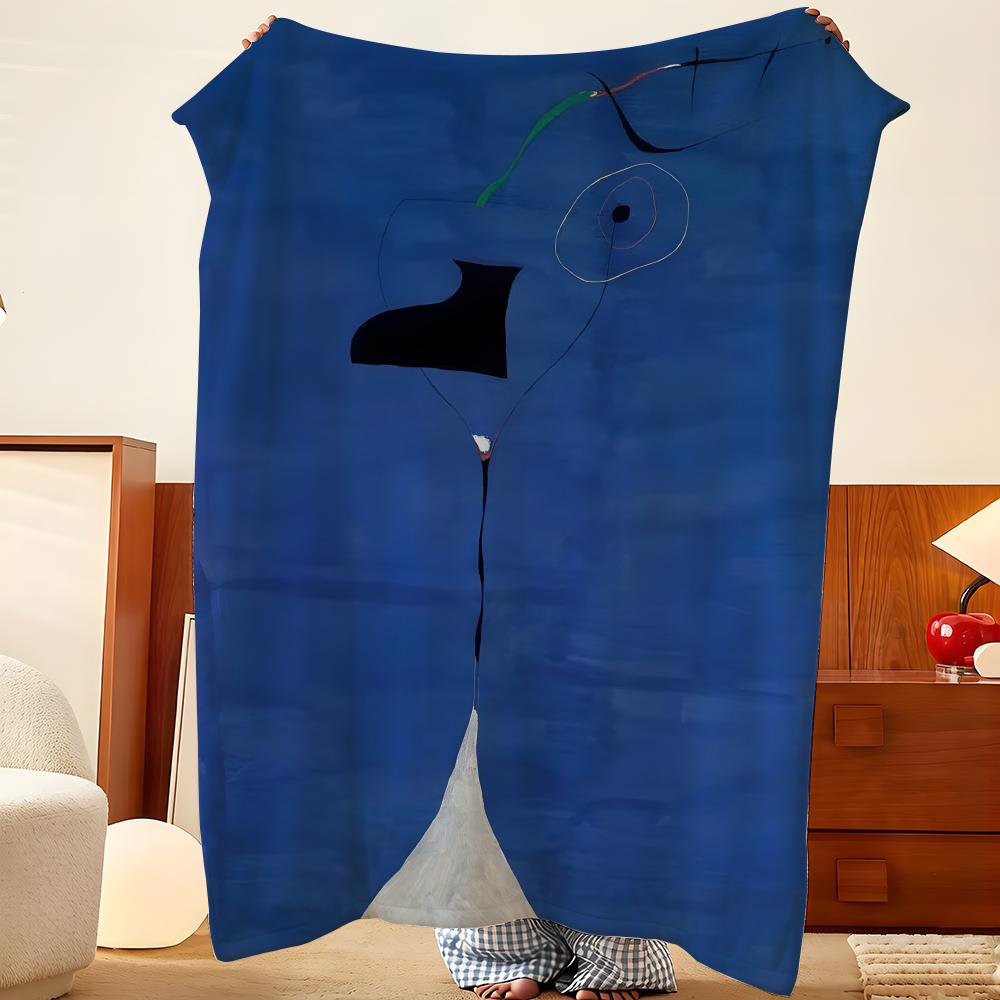 Artist J-Joan M-Miro Throw Flannel Throw Blanket, Lightweight Cozy, Durable Washable Cute Cool