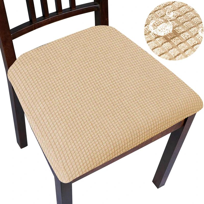 Waterproof Kitchen Chair Seat Cover Fashion Cheap Elastic Chair Covers Easy Remove Machine Washable Cushion Cover for Home