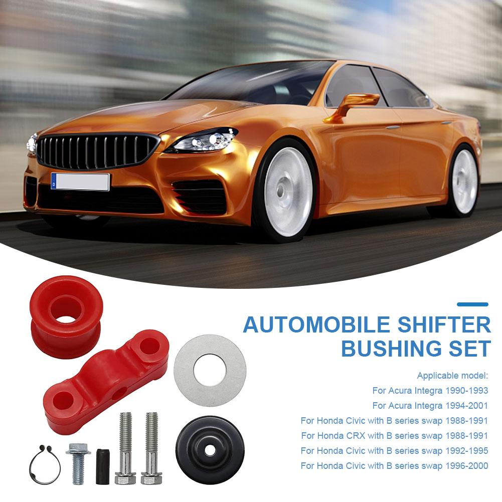 Car Shift Linkage Hardware Pin Clip & Bushing Wearproof Shift Linkage Bushings Set with Pin Resin for Honda Civic B Series 88-00