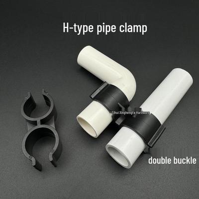 Morsetto Doppia Tubo in PVC Tipo H a Doppio Uso con Clip a Farfalla per Montaggio Affiancato